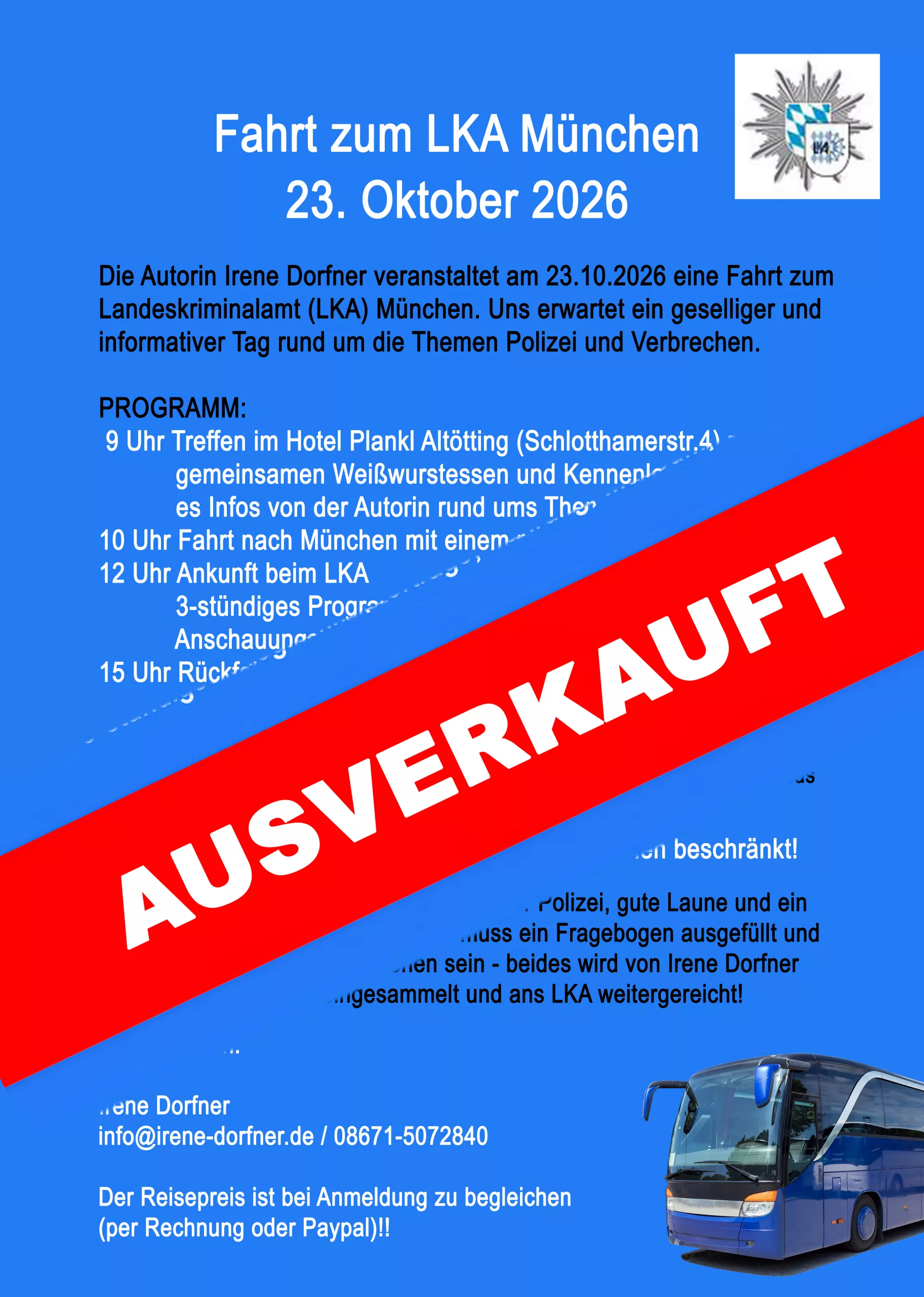 Fahrt zum LKA München